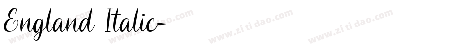England Italic字体转换